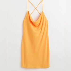 H&M Satin Cowl Neck Dress